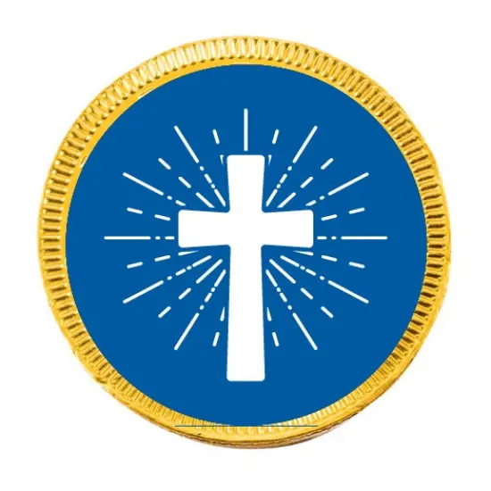 84ct Cross Vacation Bible School Candy Religious Party Favors Chocolate Coins (84 Count) - Gold Foil - By Just Candy {3}