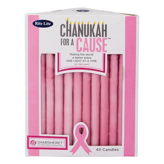 Rite Lite Hanukkah for a Cause Pink Breast Cancer Candles - 5" {1}