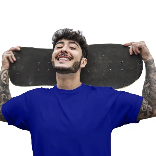 Basic Unisex Short Sleeve Crew Classic Fit Tees | RADYAN&reg; White {5}