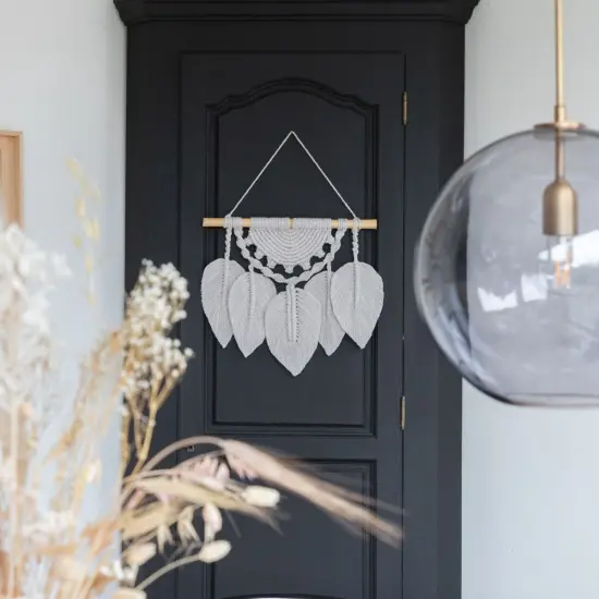 Hoooked Macrame Kit W/Spesso Yarn-Wall Hanging Faros - Biscuit {1}