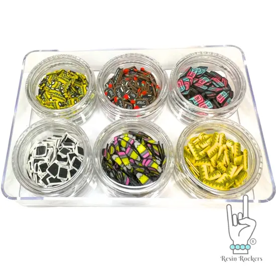 Teacher Life Combo Set of Polymer Clay Pieces for Epoxy and UV Resin Art {1}