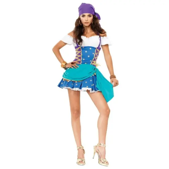Leg Avenue Girl's Purple and Turquoise Gypsy Princess - Small {1}