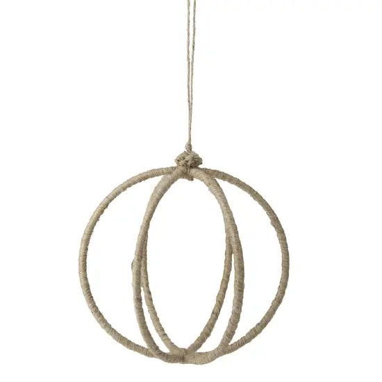 Allstate Jute Wrapped Christmas Hanging Ornament 19" (480mm) Beige {1}