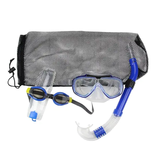 Pool Central 16" Blue Aqua Islander Adult Scuba Gear Combo Pack {1}