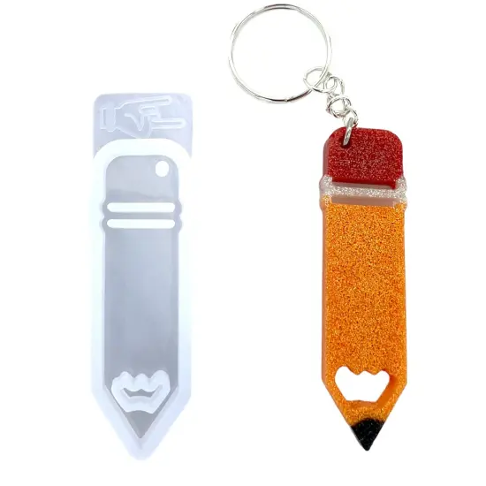 Teacher Pencil Keychain or Ornament Mold for UV Resin and Epoxy Resin {1}