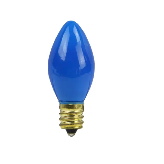Northlight Opaque C7 Incandescent Christmas Replacement Bulbs - Blue - Pack of 25 {1}
