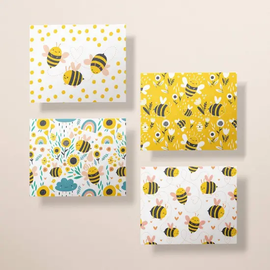 Bumble Bee Greeting Cards | Bees Cards Set | Cartoon Bee Cards | Bees and Flowers Greeting Cards | Bees and Hearts Cards | Buzzing Bee Card {4}