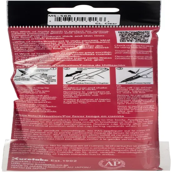 Zig Memory System Wink Of Stella Brush Marker & 2 Refills-Glitter Clear {2}