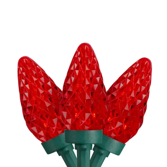 Northlight LED Faceted C9 Christmas Lights - Red - 20.25' Green Wire - 50ct {1}