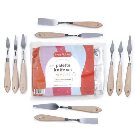 Incraftables Stainless Steel Palette Knife Set (11pcs). Art Palette Knife for Acrylic Painting. Best Palette Knives for Cake Decorating & DIY Crafts. Paint Spatula for Beginner, Pros, Kids & Adults {1}