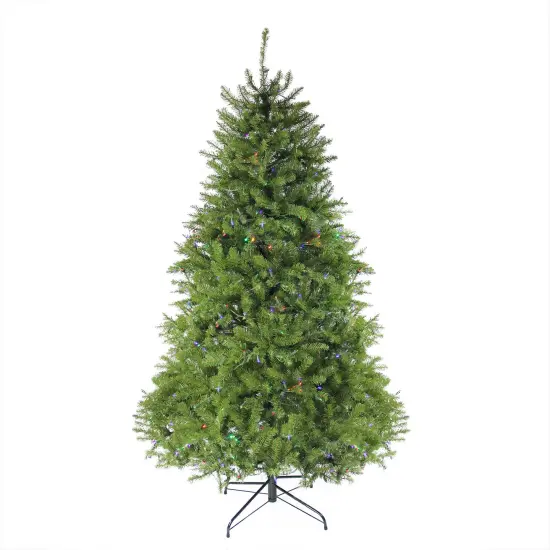 Northlight 12' Pre-lit Full Northern Pine Artificial Christmas Tree, Multi-Color LED Lights Green {3}
