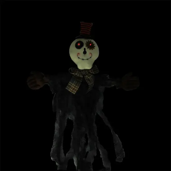 Gallerie II 34" Black and Brown Musical Lighted Eerie Shaking Ghost Hanging Halloween Decor {3}