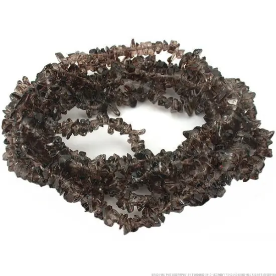 2 Black Chip FP Glass Bead Strand & 2 Jasper Chip Beads Gemstone Strand 34" {2}