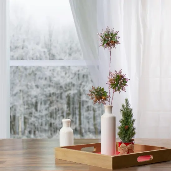 Northlight 28" Champagne Gold and Green Artificial Floral Christmas Spray {3}