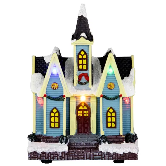 Northlight LED Lighted Snowy Church Christmas Village Display Piece - 6" Multi {1}