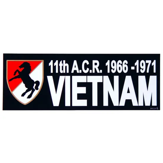 11th A.C.R. 1966-1971 Vietnam Bumper Sticker 3-1/4"X9" {1}
