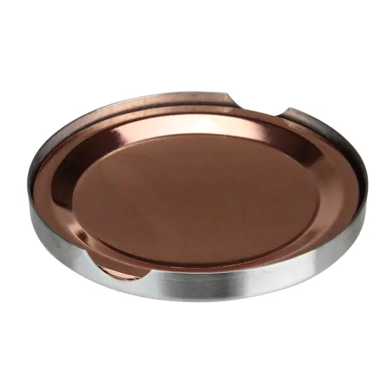 Avon Set of 4 Stainless Steel Copper Finish Tabletop Coasters - 3.75" Brown {1}
