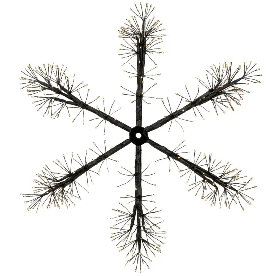 Northlight 24" LED Lighted Snowflake Christmas Decoration, Warm White Lights Black {1}