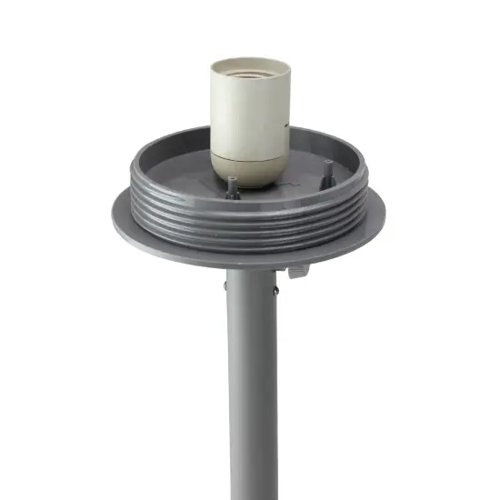 Kaemingk 23.25" Gray and White Outdoor Table Top Patio Lamp {3}