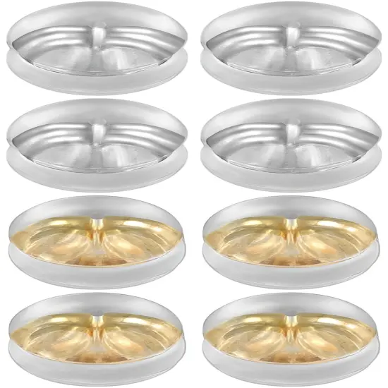 4 Large 14K White Gold & 4 Medium 14K Yellow Gold Ear Nuts w/ Silicone Cushion {1}
