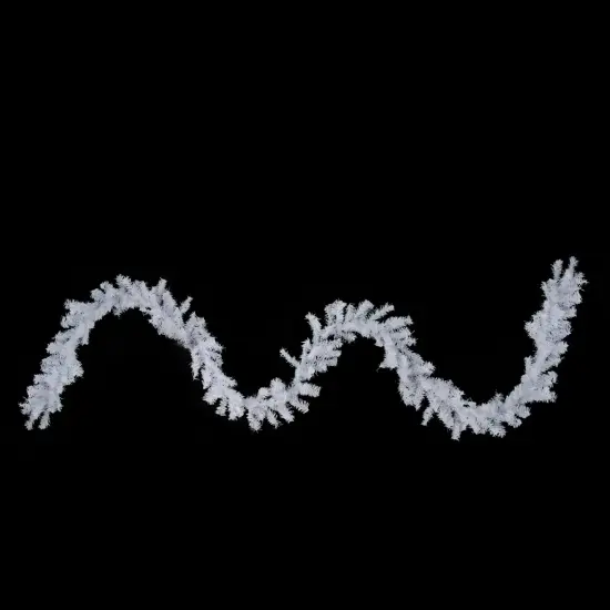 Northlight Canadian Pine Commercial Artificial Christmas Garland - 100' x 10" - White - Unlit {1}