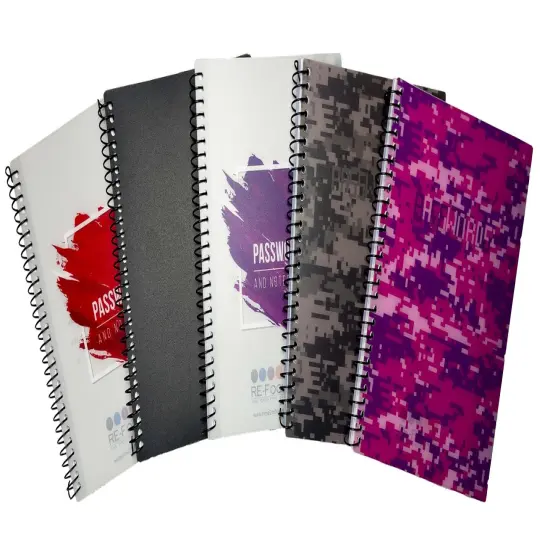 Small password keeper book with alphabetical tabs RE-FOCUS THE CREATIVE OFFICE Green camouflage {3}