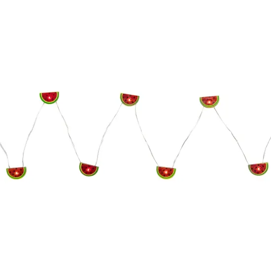 Northlight LED Watermelon Fairy Lights - Warm White - 2.75' Silver Wire - 10ct Red {1}