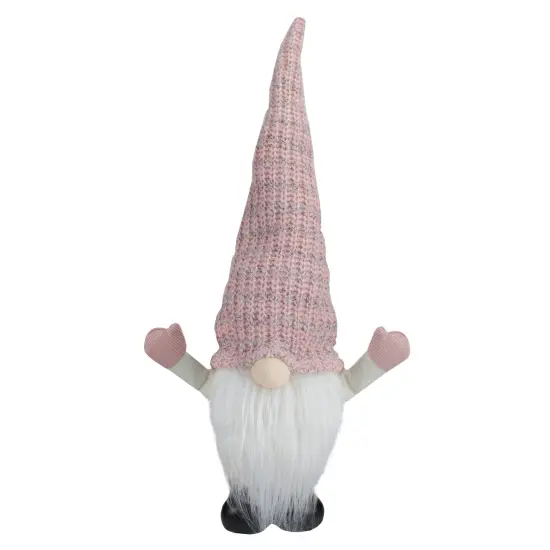 Northlight LED Rattan Gnome Christmas Figure - 19" - Warm White Lights - Pink and White {1}