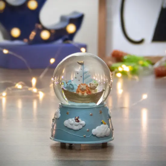 Northlight 5" Children's Blue Sleepy Time Musical Snow Globe {3}
