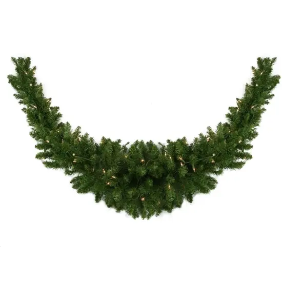 Northlight Pre-Lit Eastern Pine Artificial Christmas Swag - 60" - Clear Lights Green {3}