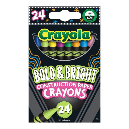 Crayola Construction Paper Crayons 24/Pkg-Bright {1}