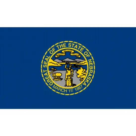 Nebraska Flag with Grommets 3ft x 5ft {1}