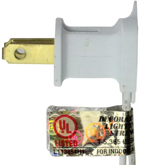 HUB Commercial Grade Wide Angle Christmas Lights - 17.5' White Wire - LED Warm White - 35ct {3}