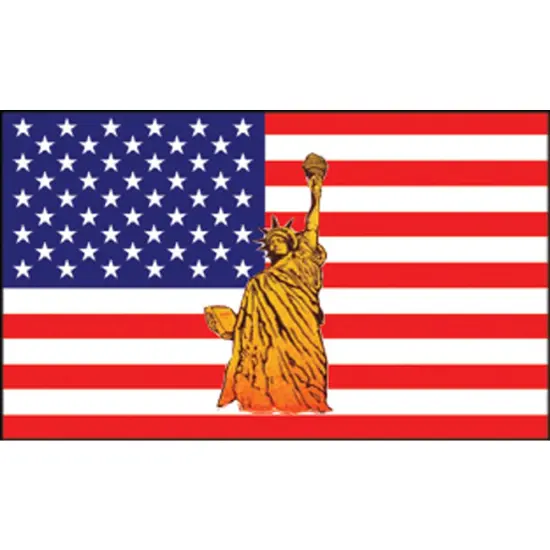 Statue of Liberty American Flag with Grommets 3ft x 5ft {1}