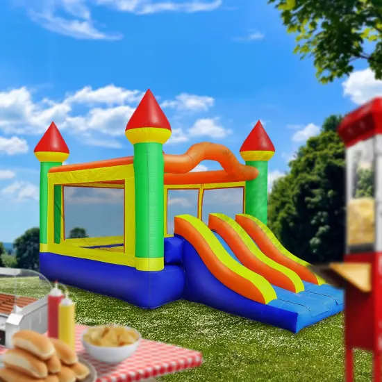 Cloud 9 Commercial Grade Mega Party Bouncer Double Slide Castle Bounce House - 100% PVC 22' x 15' Bouncer - Inflatable Only {6}