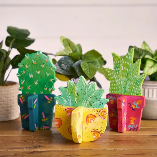 Slotted Succulents - Set of 3 {5}