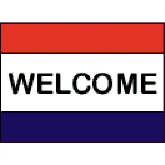 Welcome Flag with Grommets 3ft x 5ft {1}