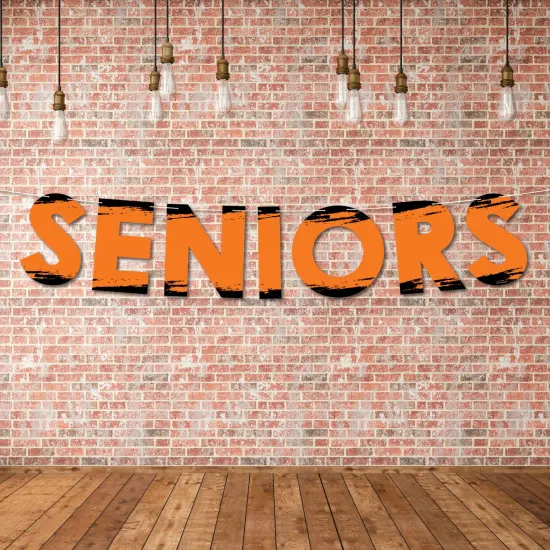 Big Dot of Happiness Orange Senior Night - High School Sports and Graduation Party Decorations - Seniors - Outdoor Letter Banner {4}