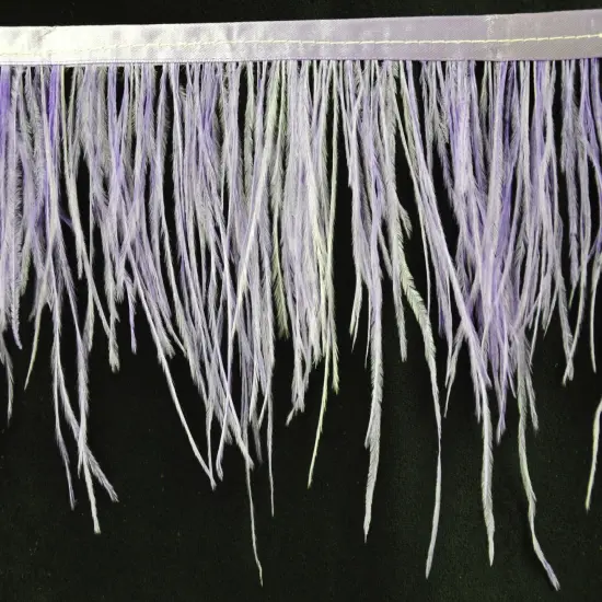 Belagio Ostrich Feather Trim, 6" Wide, Lilac {1}