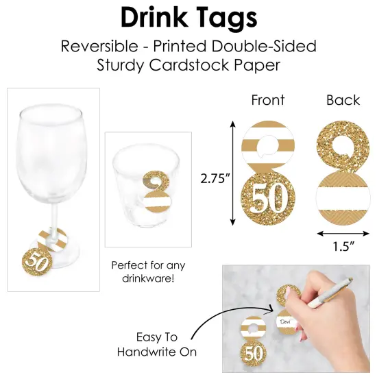 Big Dot of Happiness We Still Do - 50th Wedding Anniversary - Anniversary Party Paper Charger & Table Decorations Chargerific Kit for 8 {7}