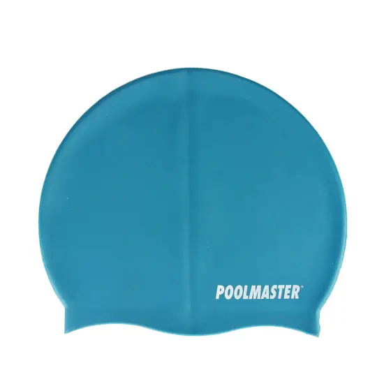 Swim Central 8.5" Aqua Blue Solid Swim Cap for Swimming Pools and Spas for Teens and Adults {1}