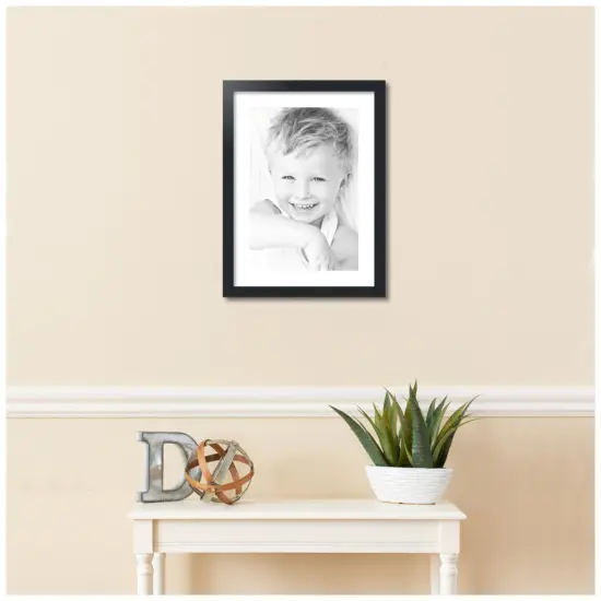 ArtToFrames 16x22" Matted Picture Frame with 12x18" Single Mat Photo Opening Framed in 1.25" Black and 2" Mat (FWM-3926-16x22) {2}