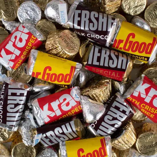 Father's Day Chocolate Gift Tin - Plastic Tin with Candy Hershey's Kisses, Hershey's Miniatures & Reese's Peanut Butter Cups By Just Candy {3}