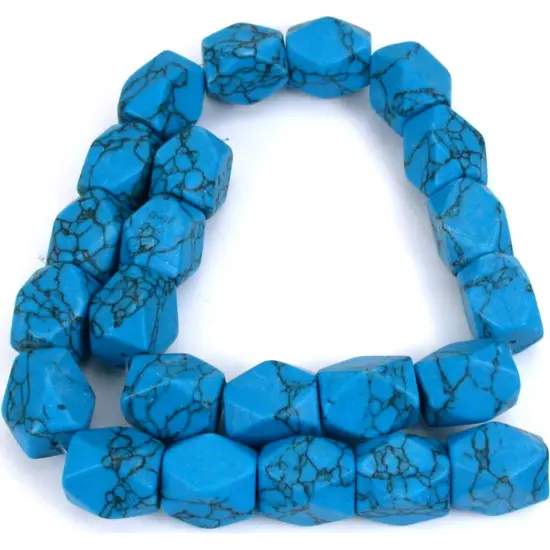 8 Strands Synthetic Turqoise Beads Various Shapes & Sizes {3}