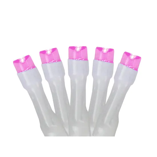 Northlight LED Wide Angle Christmas Lights - Pink - 9.5' White Wire - 20ct {1}