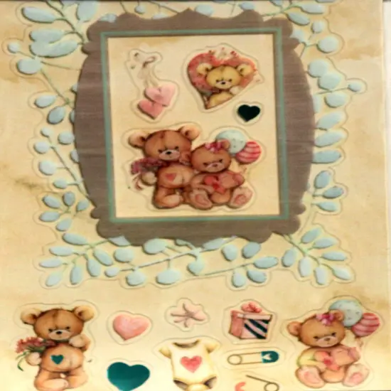 Paper House Baby Dimensional Sticker Frame With Easel {2}