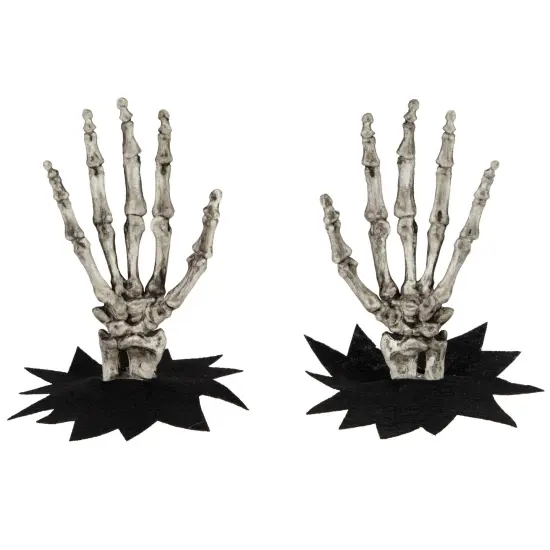 Northlight 7" Skeleton Hands Halloween Window Decoration Black {1}