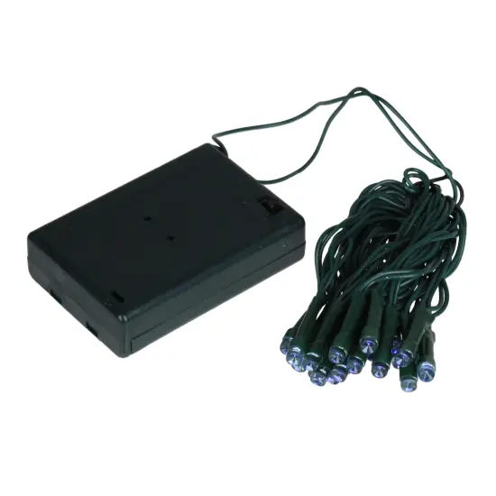 Sienna LED Mini Wide Angle Christmas Lights - Blue - 6.25' Green Wire - 20ct {3}