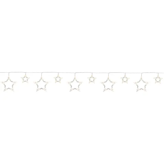 Northlight LED Lighted Twinkle Star Christmas Lights - 9.25' White Wire - 10ct {3}