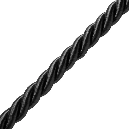 5 yards of Spencer 1/2" Twisted Cord Trim | 5 yard cut Black {1}